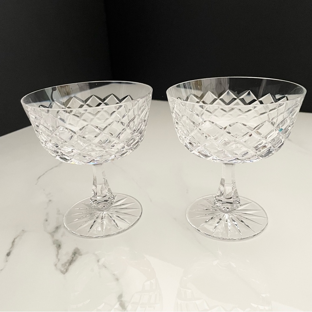 SET of 2 Crystal Dessert Coupes